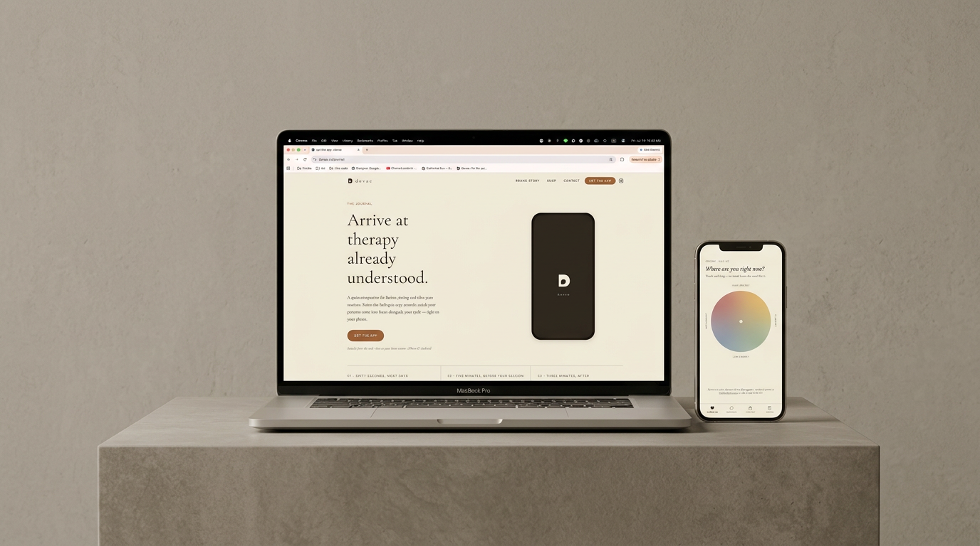 dovae.co website and the dovae app, designed and built solo